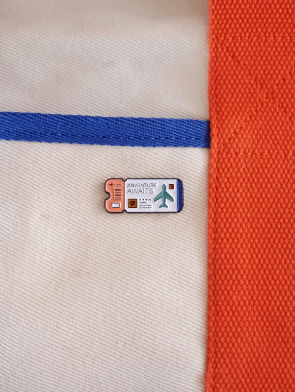 Adventure Awaits (White) Enamel Pin - Image 4
