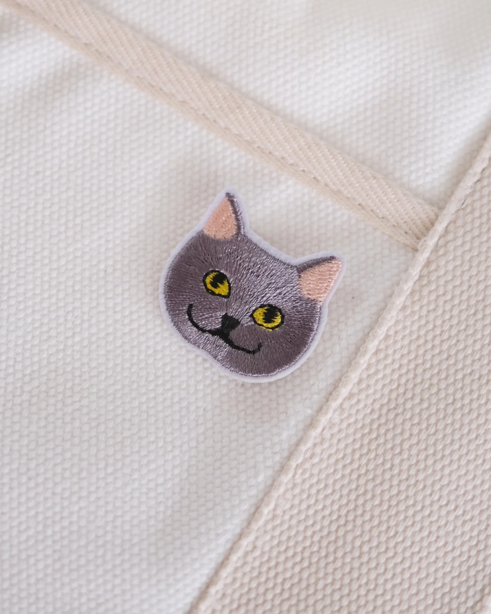 Grey British Short Hair Cat Iron-on Patch - Image 2