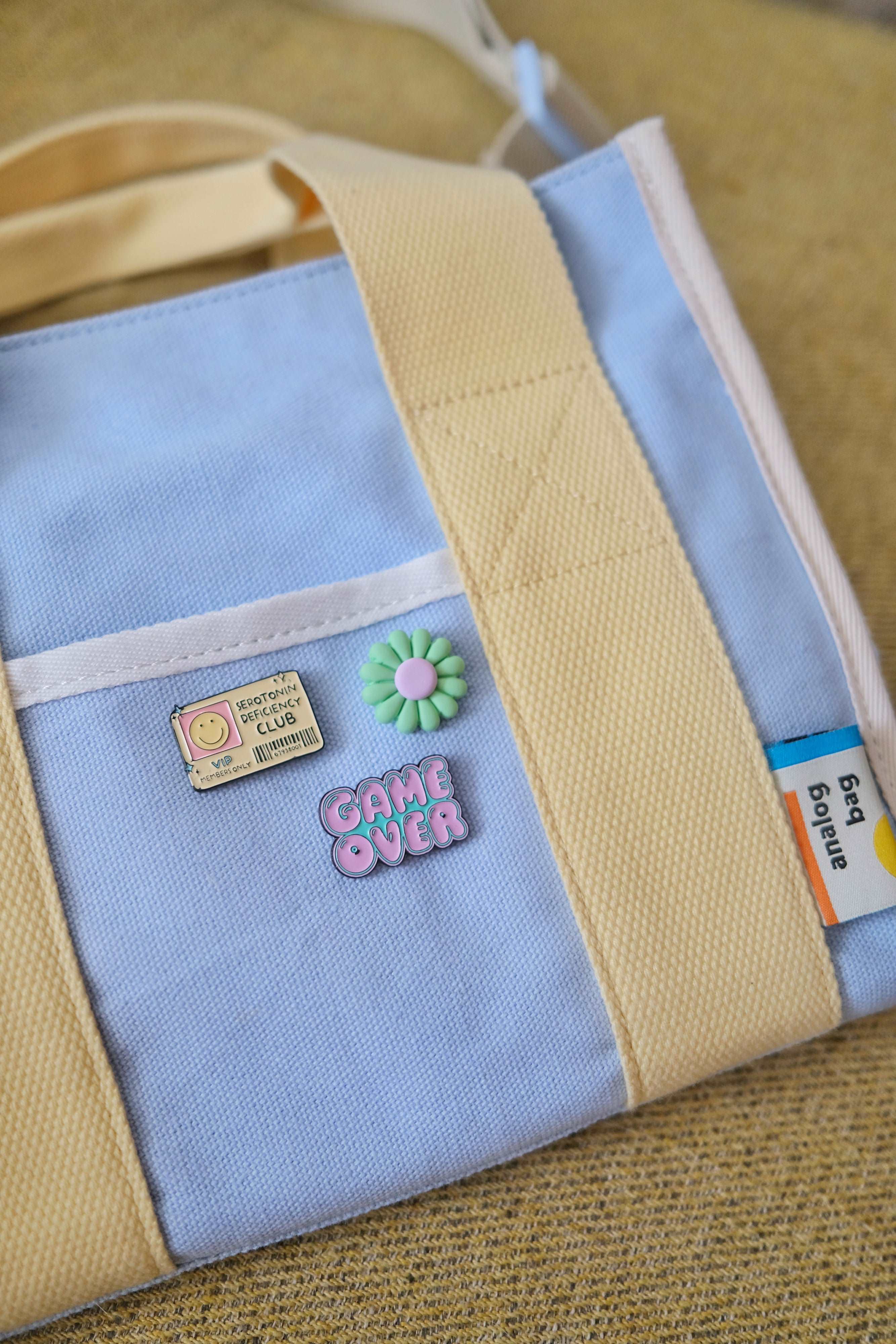 "Serotonin Deficiency Club" Enamel Pin - Image 4